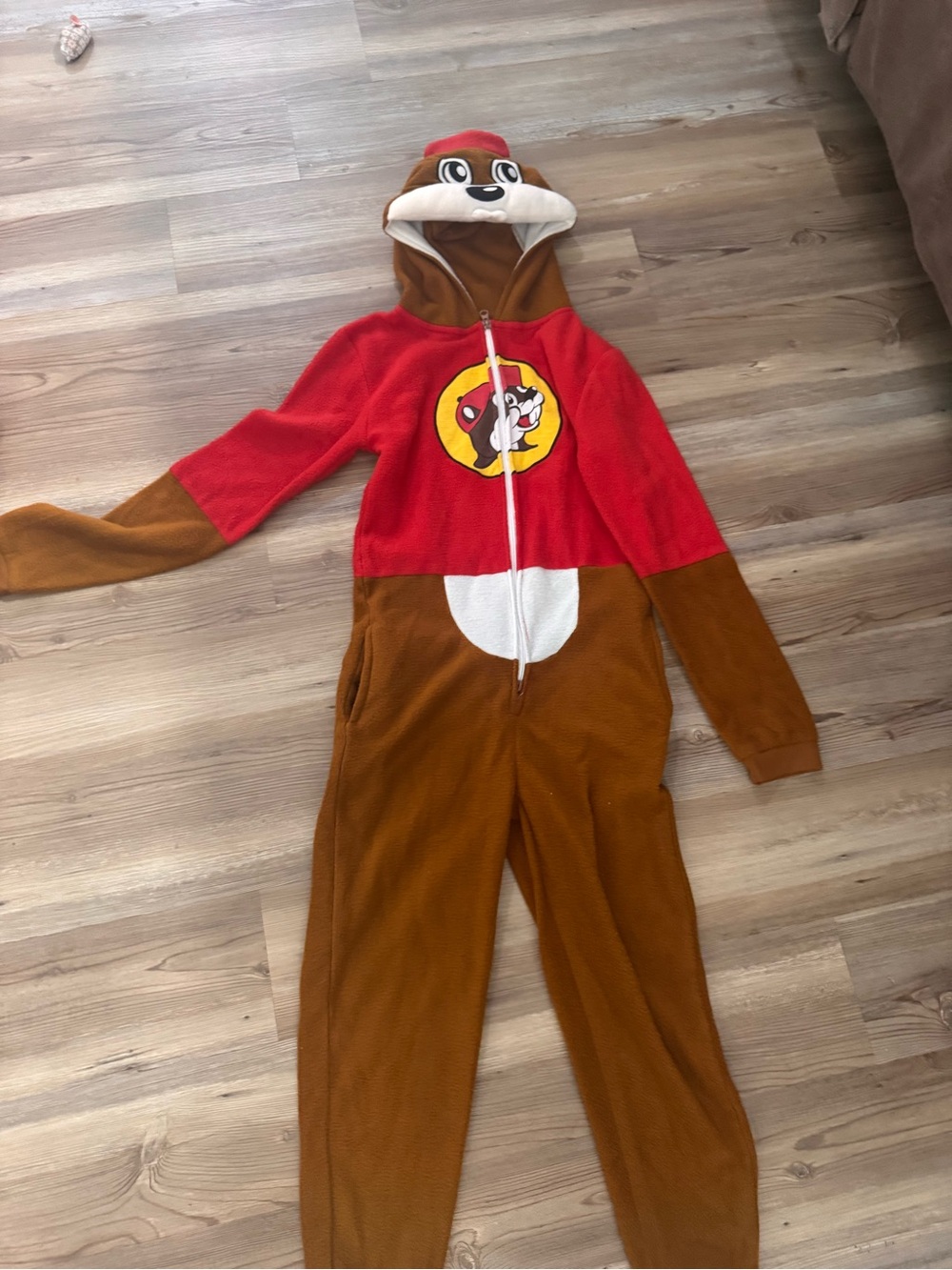 Buc-ee’s one piece pajamas.